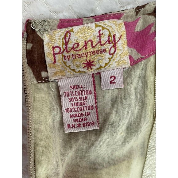 Plenty by Tracy Reese Sz 2 Fit & Flare Strapless - Picture 7 of 11